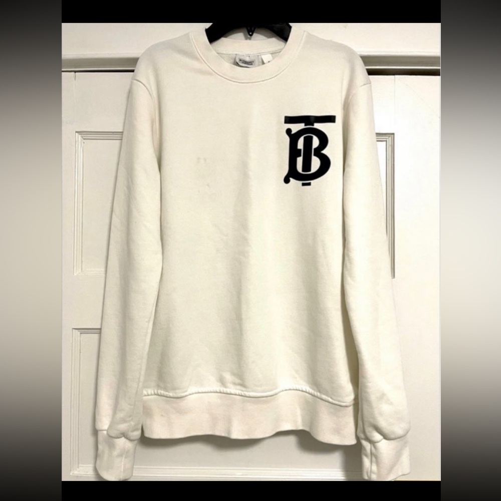 Burberry White pullover sweatshirt